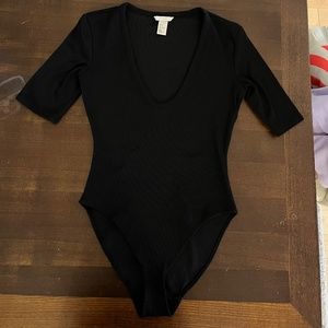 Black Short Sleeve Bodysuit
